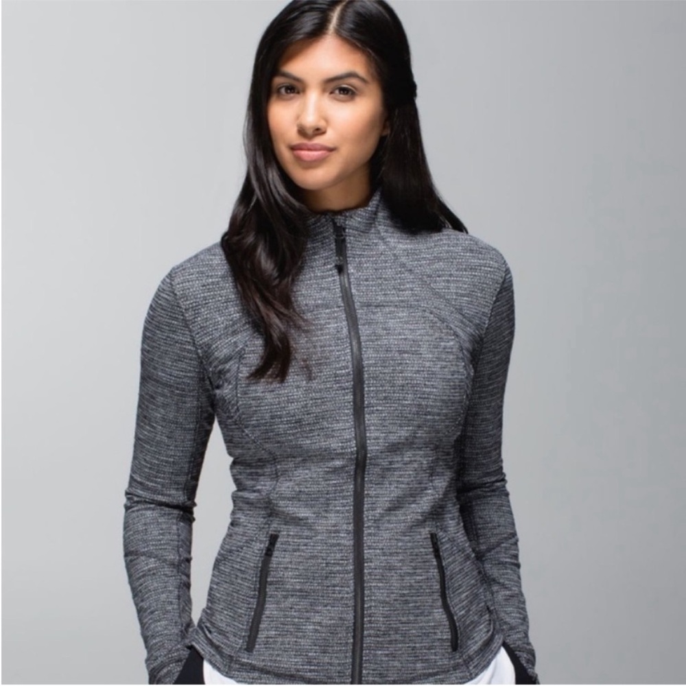 Lululemon Forme II Black Gray Full Zip Up Jacket Women’s Size 12